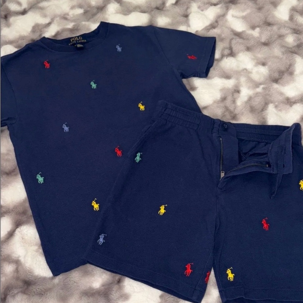Ralph Lauren Navy Blue Short set